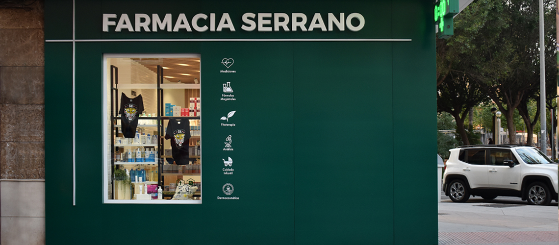 imagen farmacia serrano en elche exterior lateral