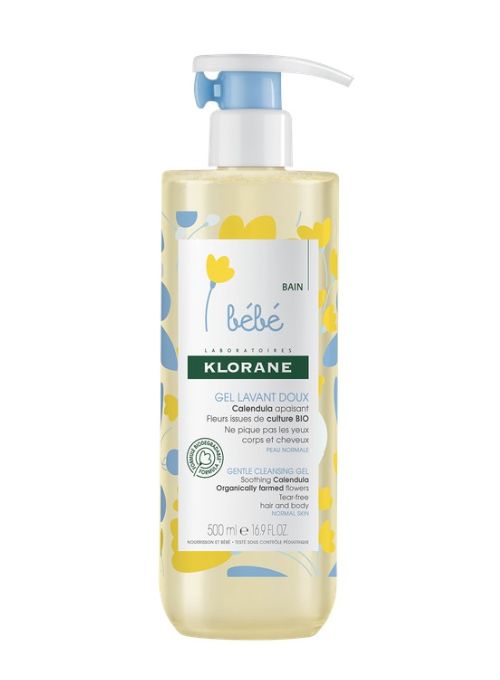GEL LIMPIADOR SUAVE KLORANE BEBE CALENDULA 500ML