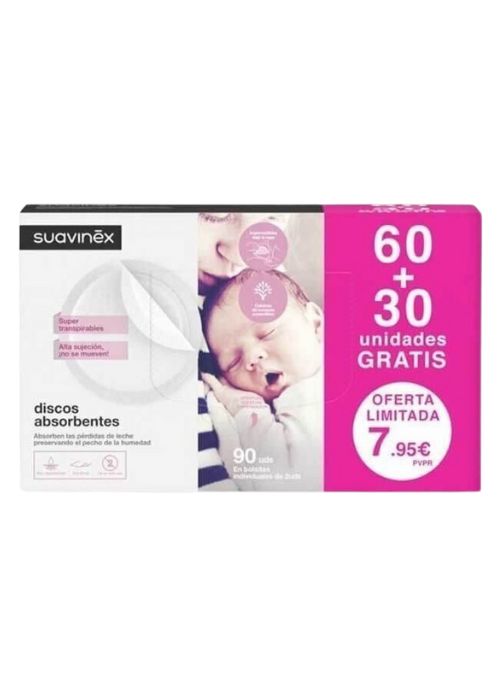 DISCOS ABSORBENTES SUAVINEX 60+30