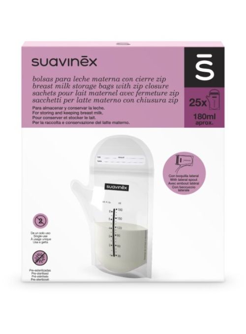 BOLSAS ALMACEN LECHE MATERNA SUAVINEX 25 BOLSAS