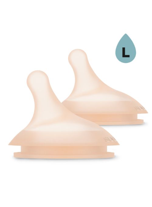 TETINA SILICONA ANTICOLICO SUAVINEX FLUJO L +6m 2UDS