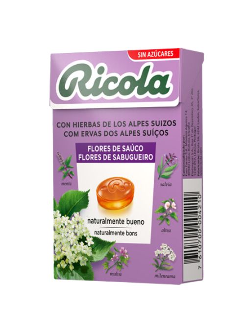 CARAMELOS RICOLA SIN AZUCAR 50G FLOR DE SAUCO
