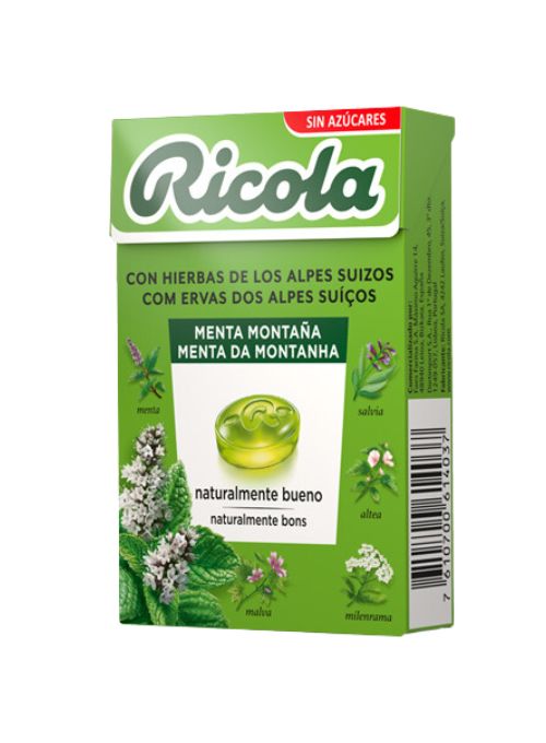 CARAMELOS RICOLA SIN AZUCAR 50G MENTA MONTAÑA