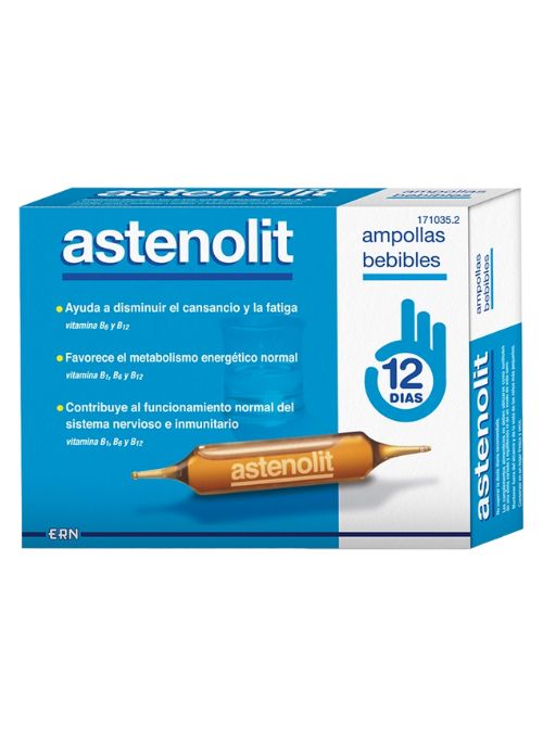 COMPLEMENTO ALIMENTICIO PARA CANSANCIO ASTENOLIT 12 AMPOLLAS BEBIBLES