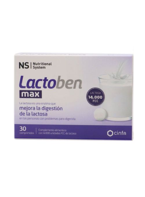 LACTASA NS LACTOBEN MAX 30 COMPRIMIDOS