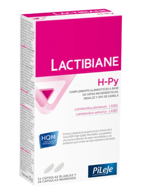 PROBIOTICO PILEJE LACTIBIANE H-PY 14 CAPSULAS BLANCAS + 28 CAPSULAS MARRONES