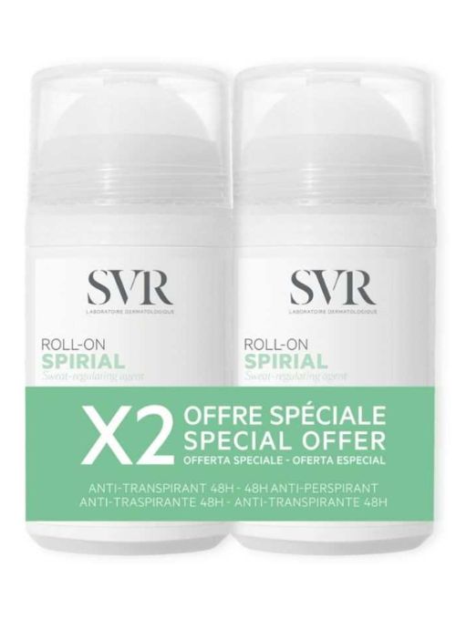 PACK DESODORANTE ANTITRANSPIRANTE SVR SPIRIAL ROLL-ON 50ML 2UDS