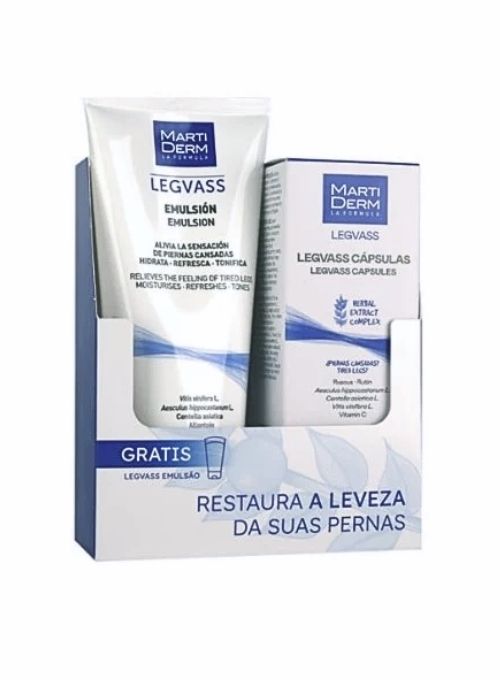PACK MARTIDERM LEGVASS ORAL 60 CAPS + EMULSION DE REGALO