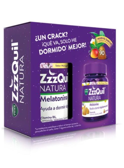 GOMINOLAS PARA DORMIR ZZZQUIL 90 GUMMIES SABOR MANGO