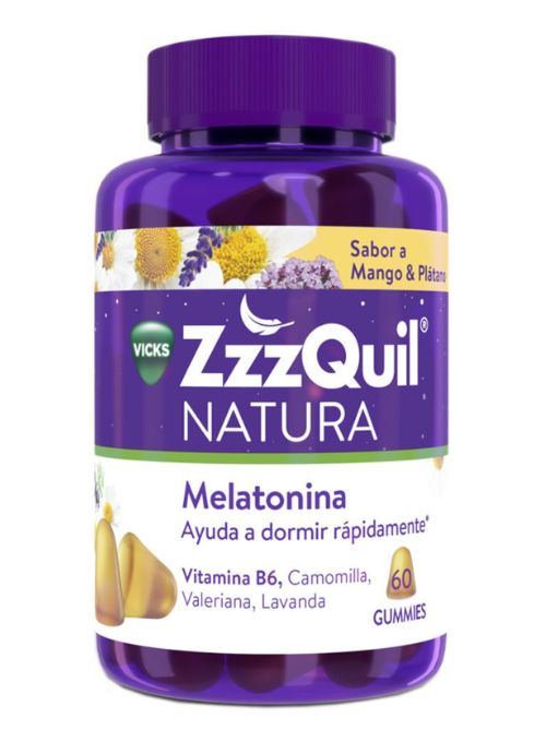 GOMINOLAS PARA DORMIR ZZZQUIL 60 GUMMIES SABOR MANGO