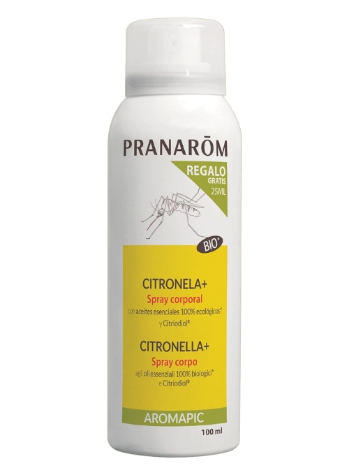 REPELENTE ANTIMOSQUITOS PRANAROM AROMAPIC SPRAY CUERPO CITRONELA PROMO 75+25 ML