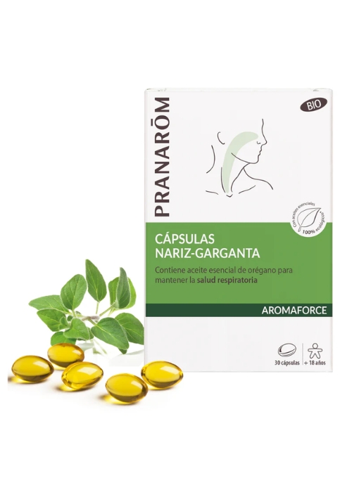 AROMACAPS PRANAROM AROMAFORCE NARIZ-GARGANTA 30 CAPS