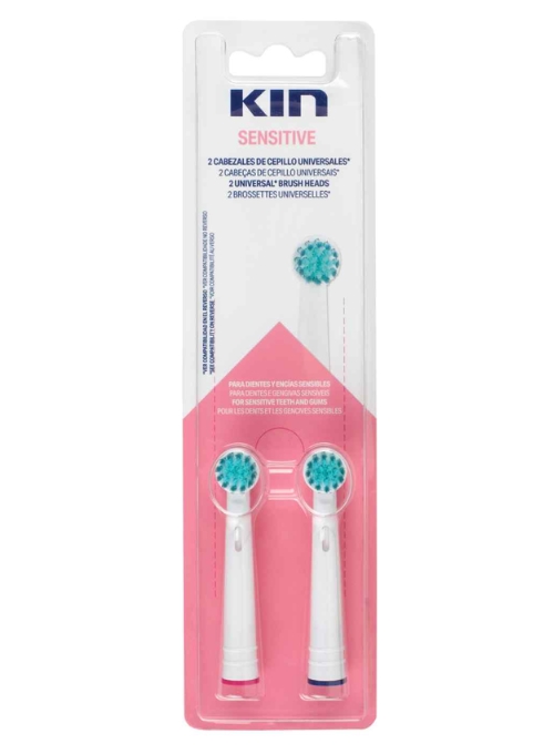 RECAMBIO CEPILLO DENTAL ELECTRICO KIN SENSITIVE 2UDS