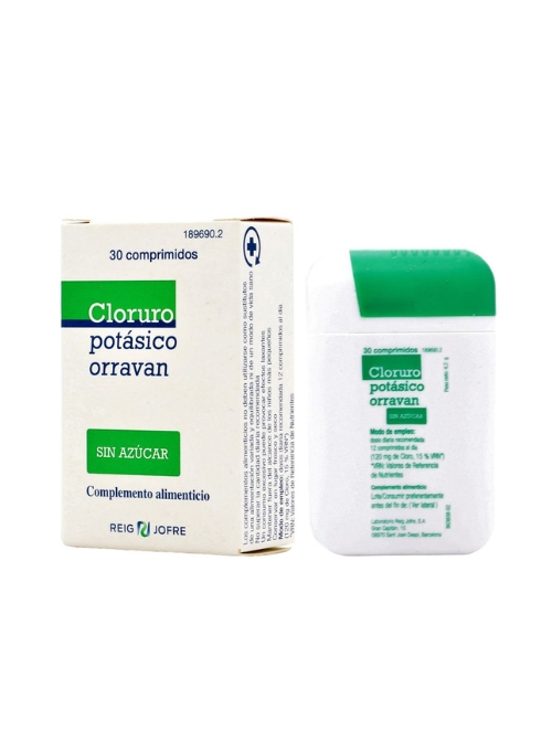 CLORURO POTASICO ORRAVAN 30 COMPRIMIDOS PARA CHUPAR