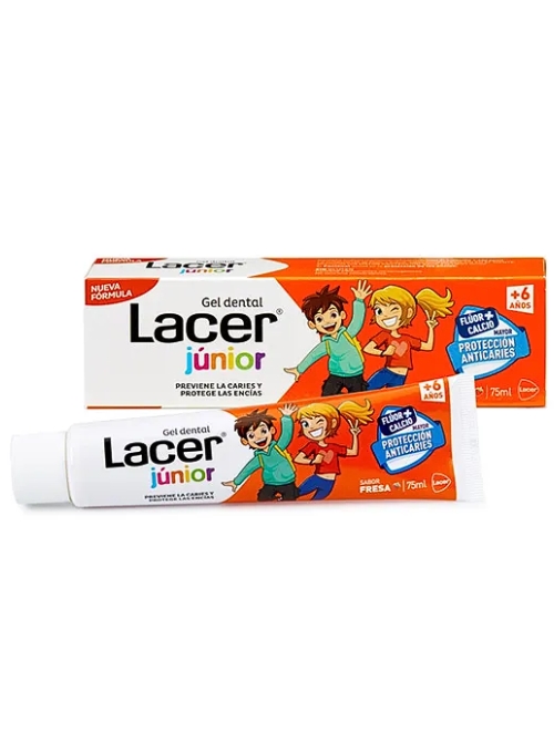 GEL DENTIFRICO LACER JUNIOR 75ML +6 AÑOS FRESA