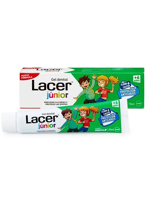 GEL DENTIFRICO LACER JUNIOR 75ML +6 AÑOS MENTA