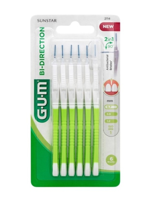 INTERDENTALES GUM BI-DIRECTION 0.7MM 6UDS