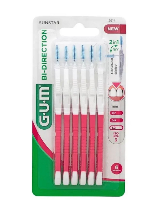 INTERDENTALES GUM BI-DIRECTION L 1.2MM 6UDS