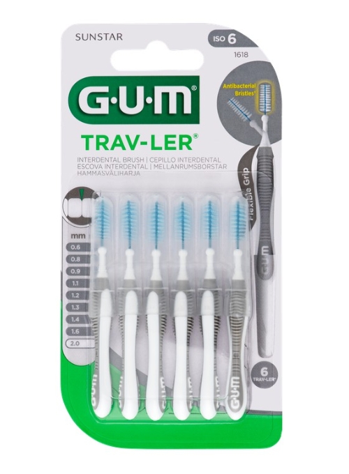 INTERDENTALES GUM TRAV-LER 2.0MM 6 UDS