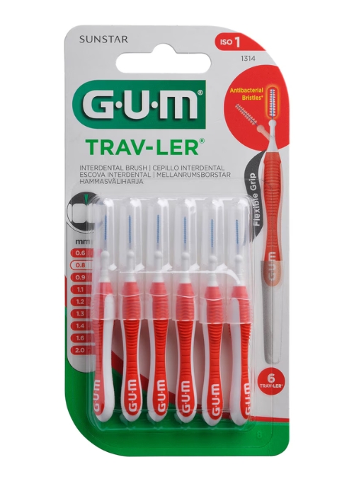 INTERDENTALES GUM TRAV-LER 0.8MM 6 UDS