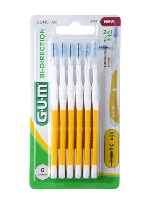 INTERDENTALES GUM BI-DIRECTION L 1.4MM 6UDS