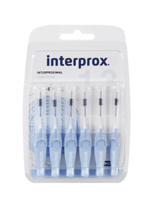 INTERDENTALES INTERPROX RECTO CILINDRICO 1.3MM 6 UDS