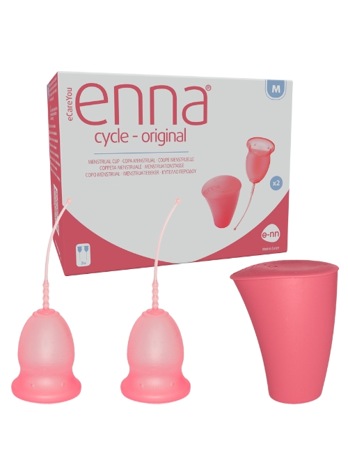 COPA MENSTRUAL ENNA CYCLE ORIGINAL TALLA S 2UDS + ESTERILIZADOR