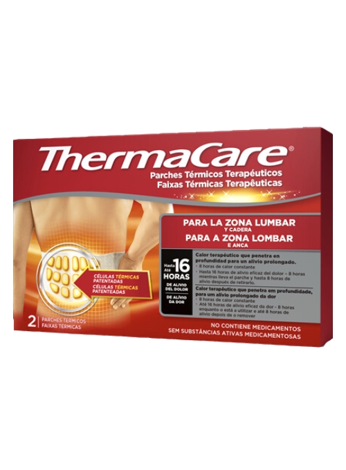 PARCHES TERMICOS THERMACARE ZONA LUMBAR Y CADERA 2UDS