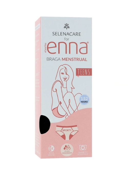 BRAGA MENSTRUAL ENNA ADOLESCENTE NEGRA TALLA 152