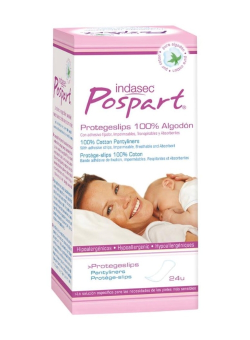 PROTEGESLIP POSTPARTO INDASEC ALGODON 24UDS