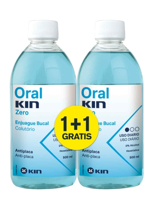 COLUTORIO USO DIARIO KIN ORALKIN ZERO PACK 2X500ML