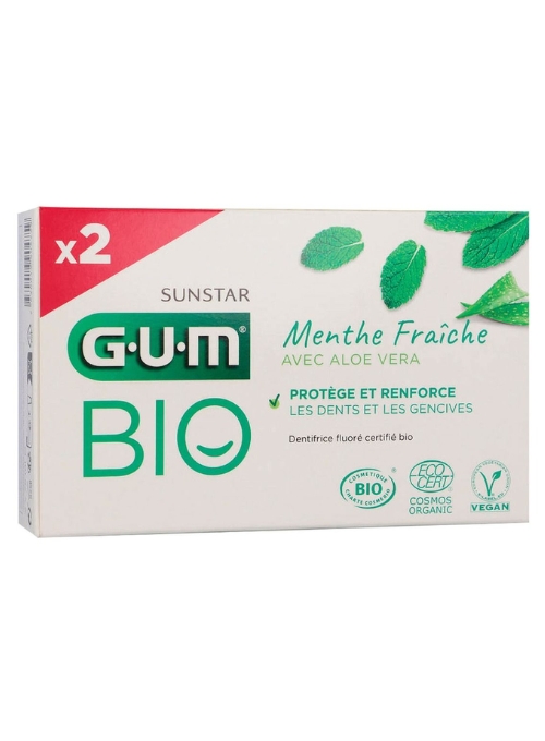 GEL DENTIFRICO USO DIARIO GUM BIO PACK 2X75ML
