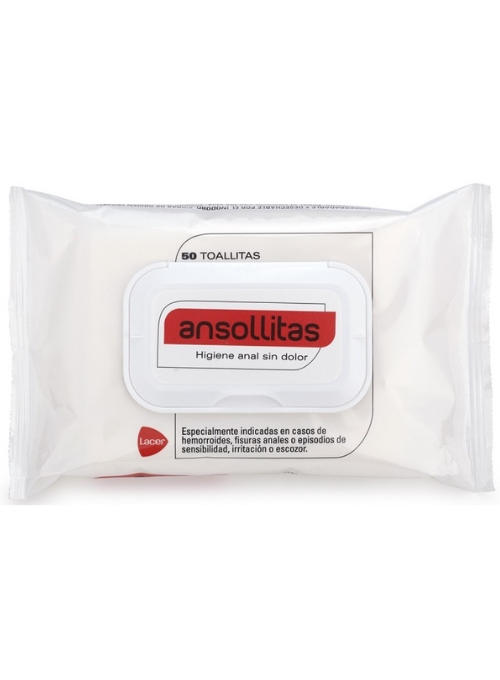TOALLITAS PARA HEMORROIDES ANSOLLITAS 50 TOALLITAS